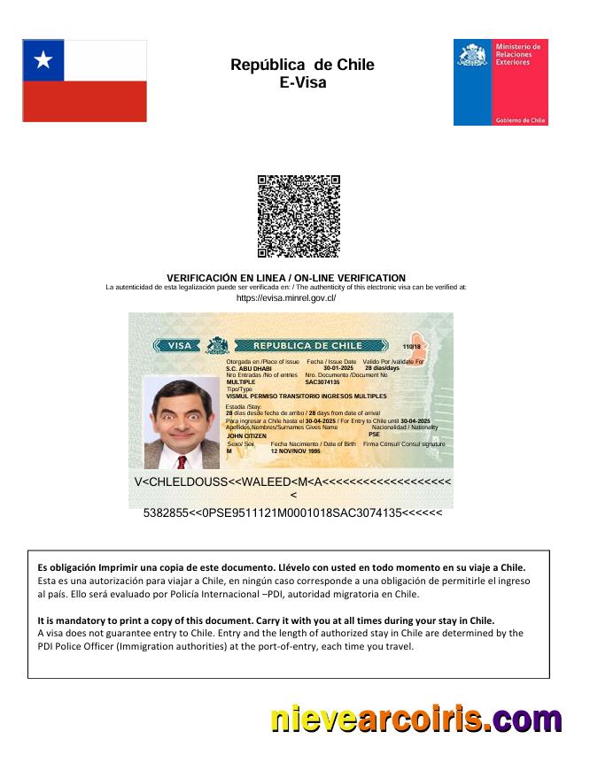 Chile e-visa